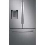 27 cu. ft. Large Capacity 3-Door French Door Refrigerator with External Water & Ice Dispenser in Stainless Steel
